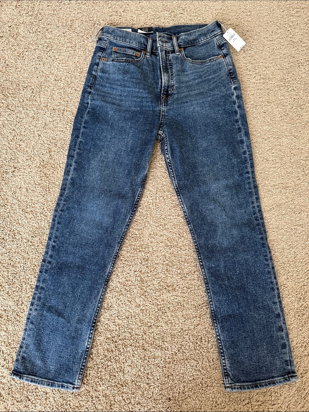 GAP Women's Cigarette Blue Straight Leg Jeans